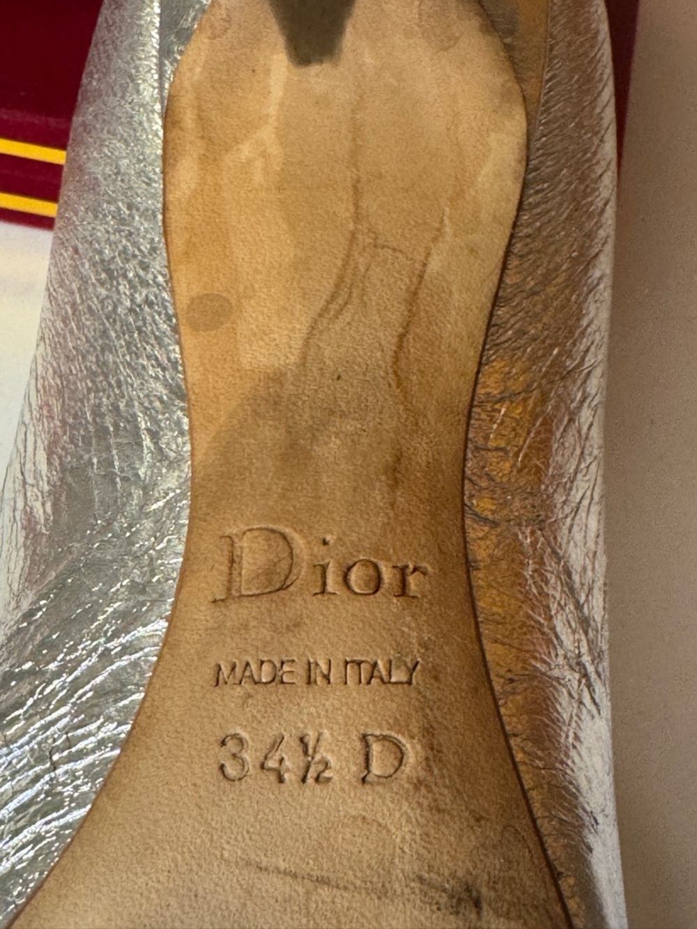 Dior Metallic Silver Pointed-Toe Stiletto Pumps - Picture 11 of 12